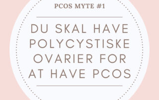 Cirkel med tekst om polycystiske ovarier